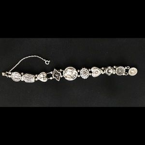 Hughes Vintage Sterling Silver Slide Bracelet